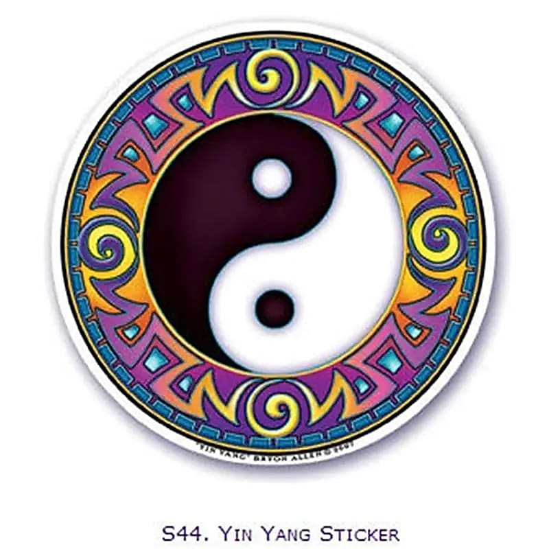 Raamsticker Yin Yang --set van 4 stuks - 10,5 cm