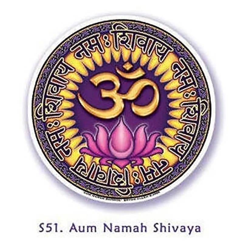 Ohm Namah Shivaya ablakmatrica -- 4 db-os készlet - 10,5 cm