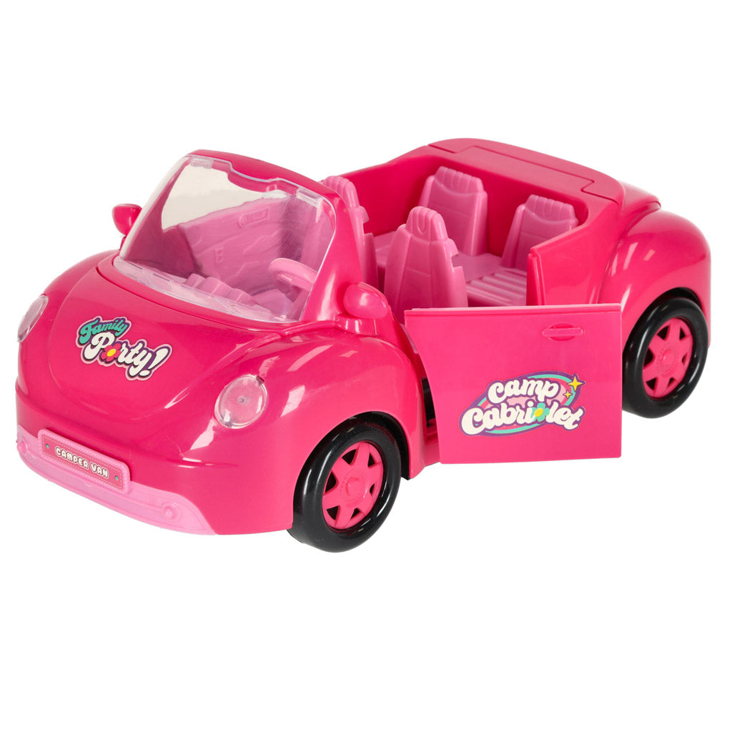 Car For Dolls Convertible Pink 4 El.