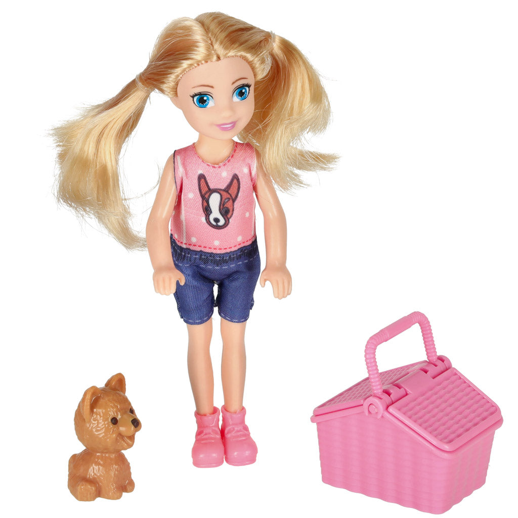 Car For Dolls Convertible Pink 4 El.