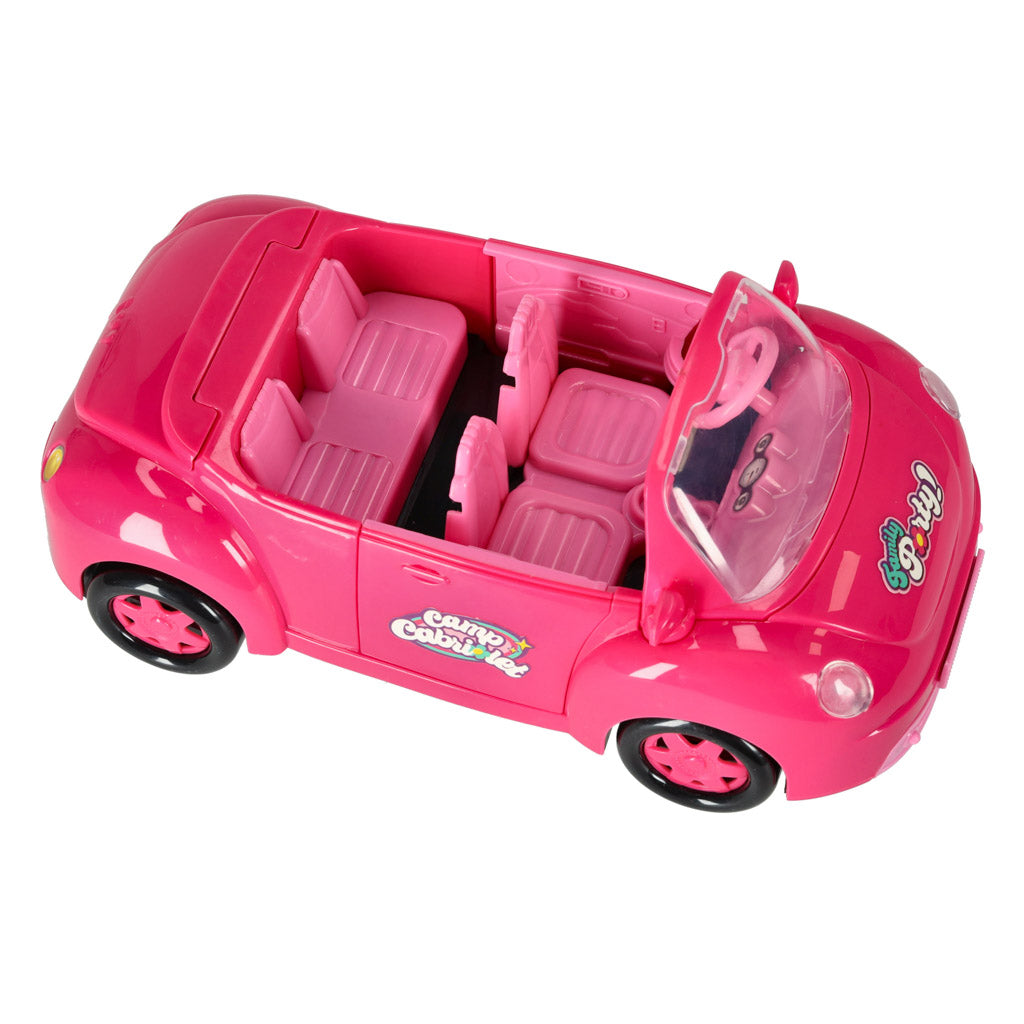 Car For Dolls Convertible Pink 4 El.
