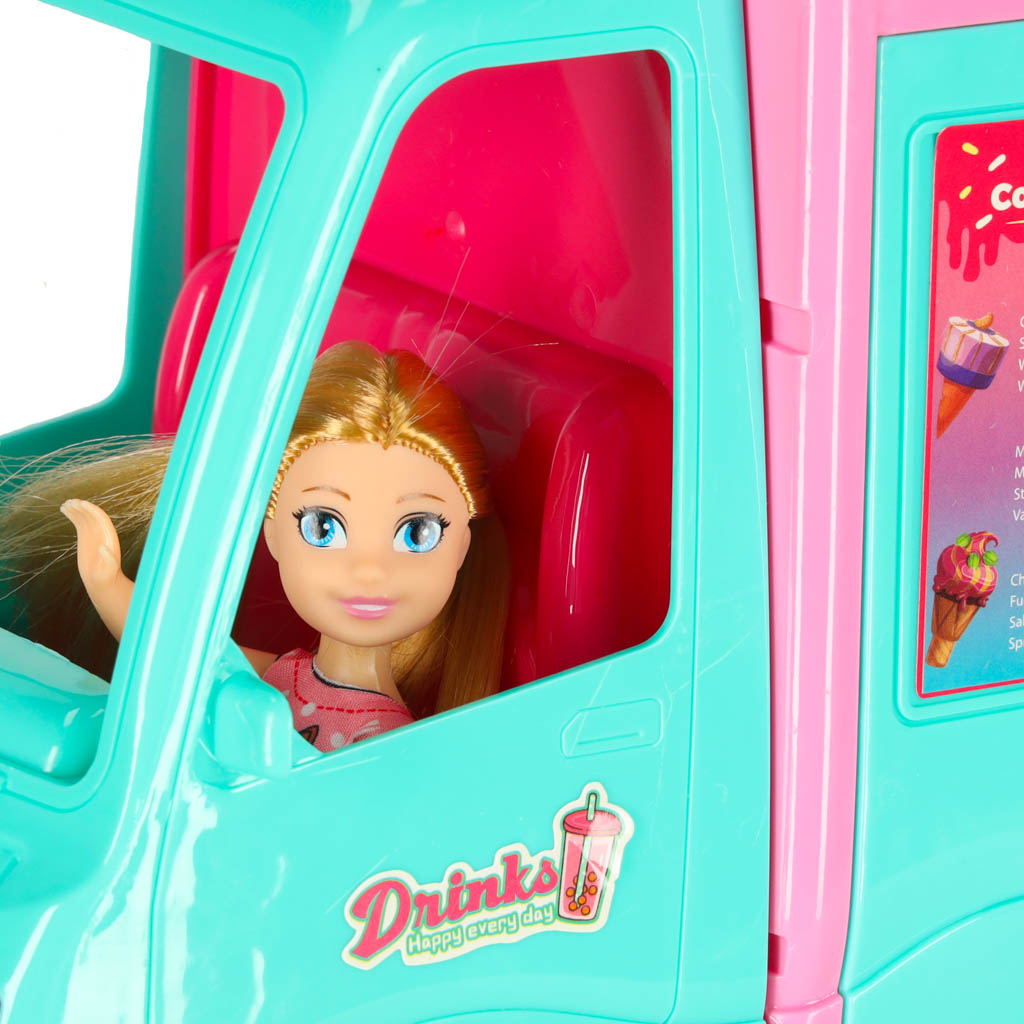 Doll Food Truck Set 21 El.