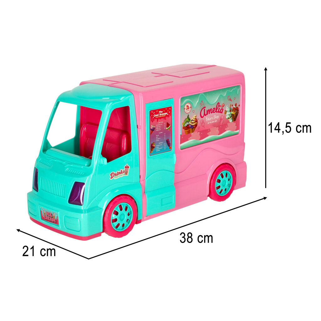 Doll Food Truck Set 21 El.