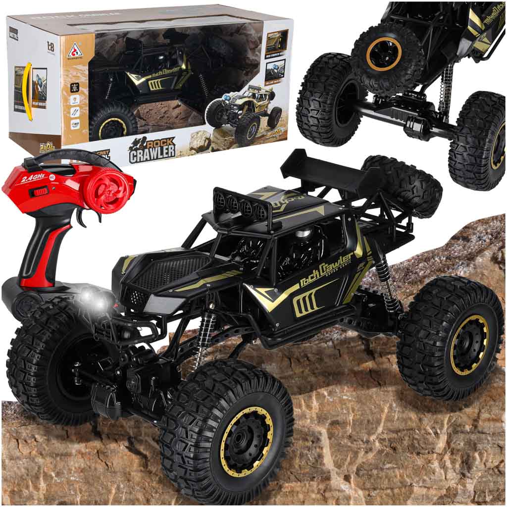 Rc Rock Crawler 2.4ghz 1:8 51cm Black Car
