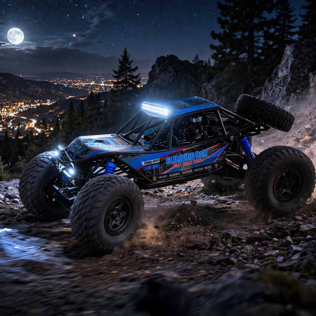 Auto da arrampicata RC cingolata 1:10 4WD 48 cm Blu