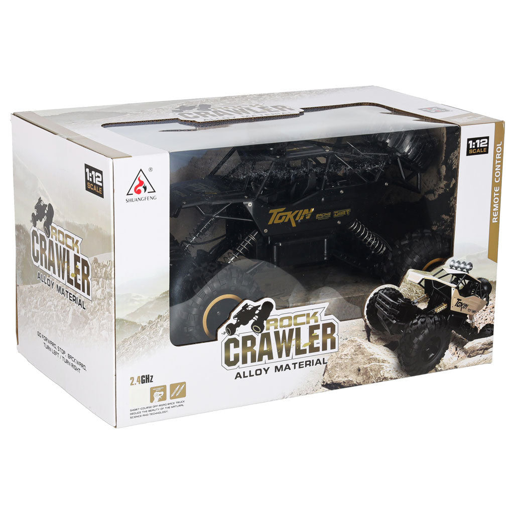 Rc Car Rock Crawler 1:12 4wd Metal Black