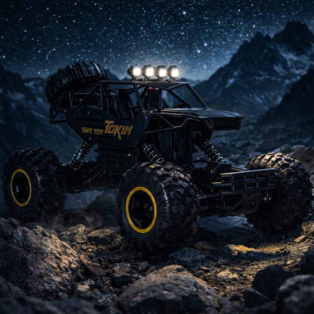 Rc Car Rock Crawler 1:12 4wd Metal Black