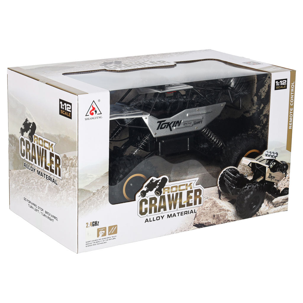 Rc Car Rock Crawler 1:12 4wd Metal Silver
