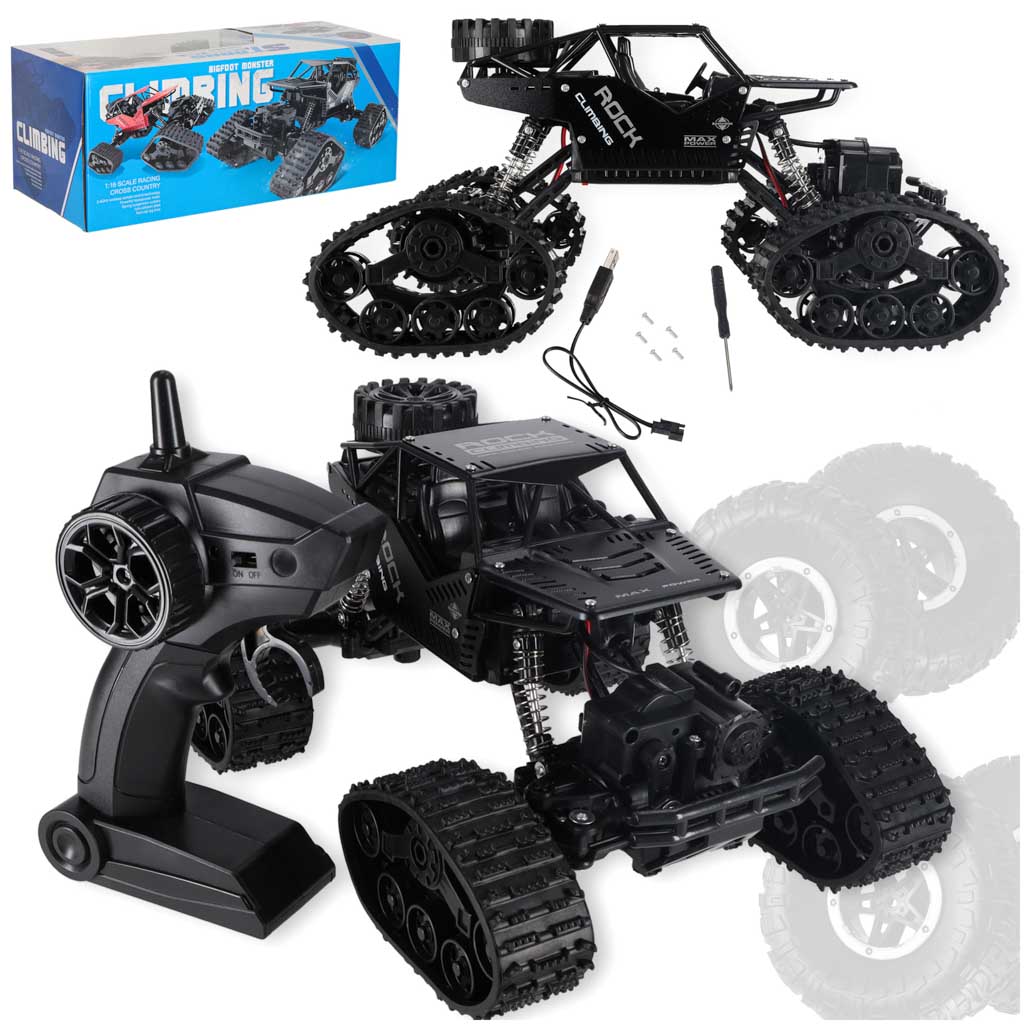 Coche Rc Rock Crawler 4x4 Lhc012 Auto 2 En 1 Negro