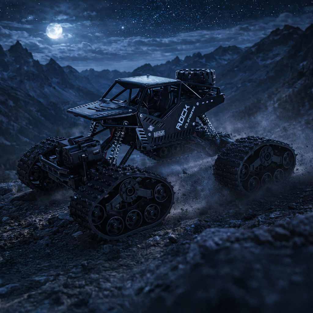 Coche Rc Rock Crawler 4x4 Lhc012 Auto 2 En 1 Negro