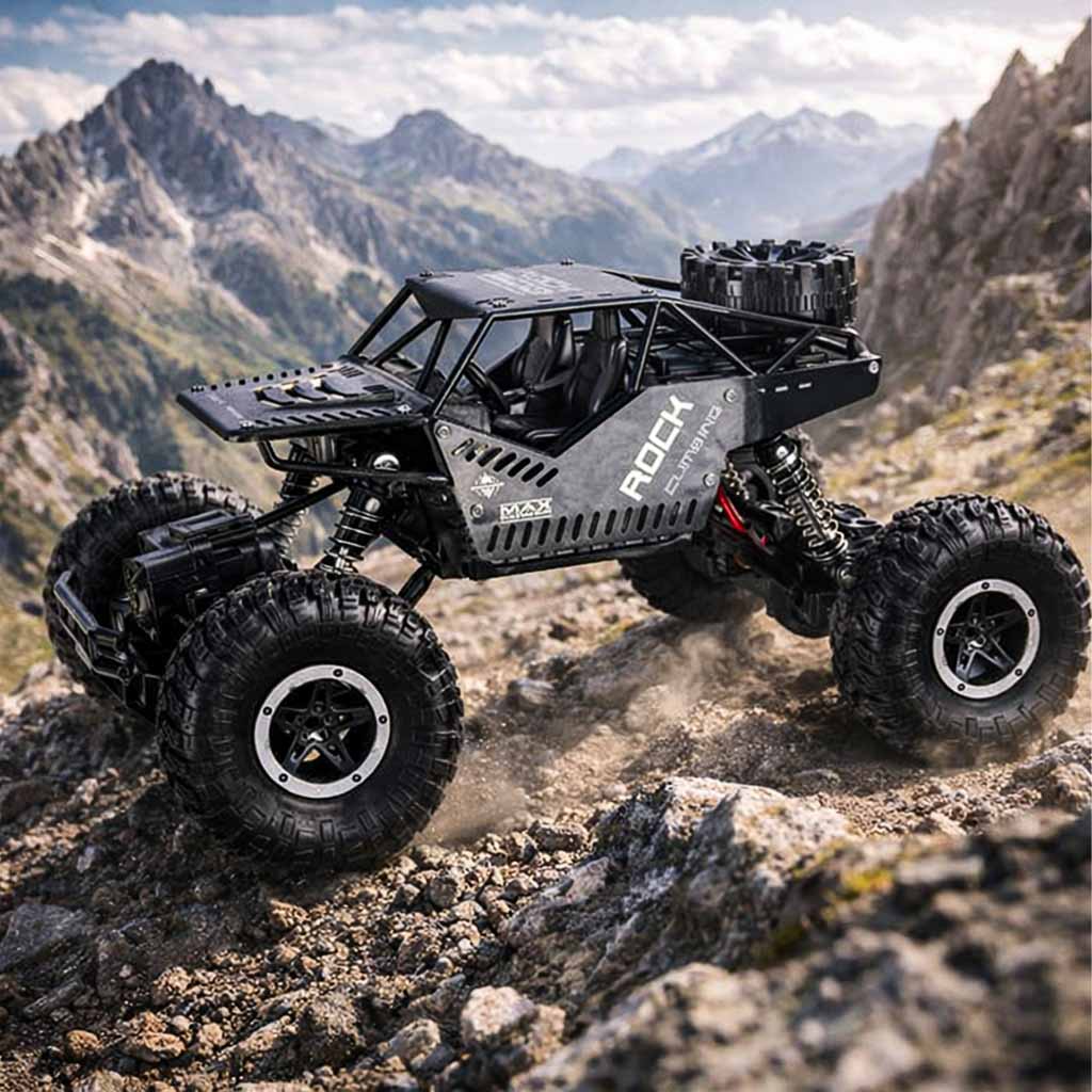 Coche Rc Rock Crawler 4x4 Lhc012 Auto 2 En 1 Negro