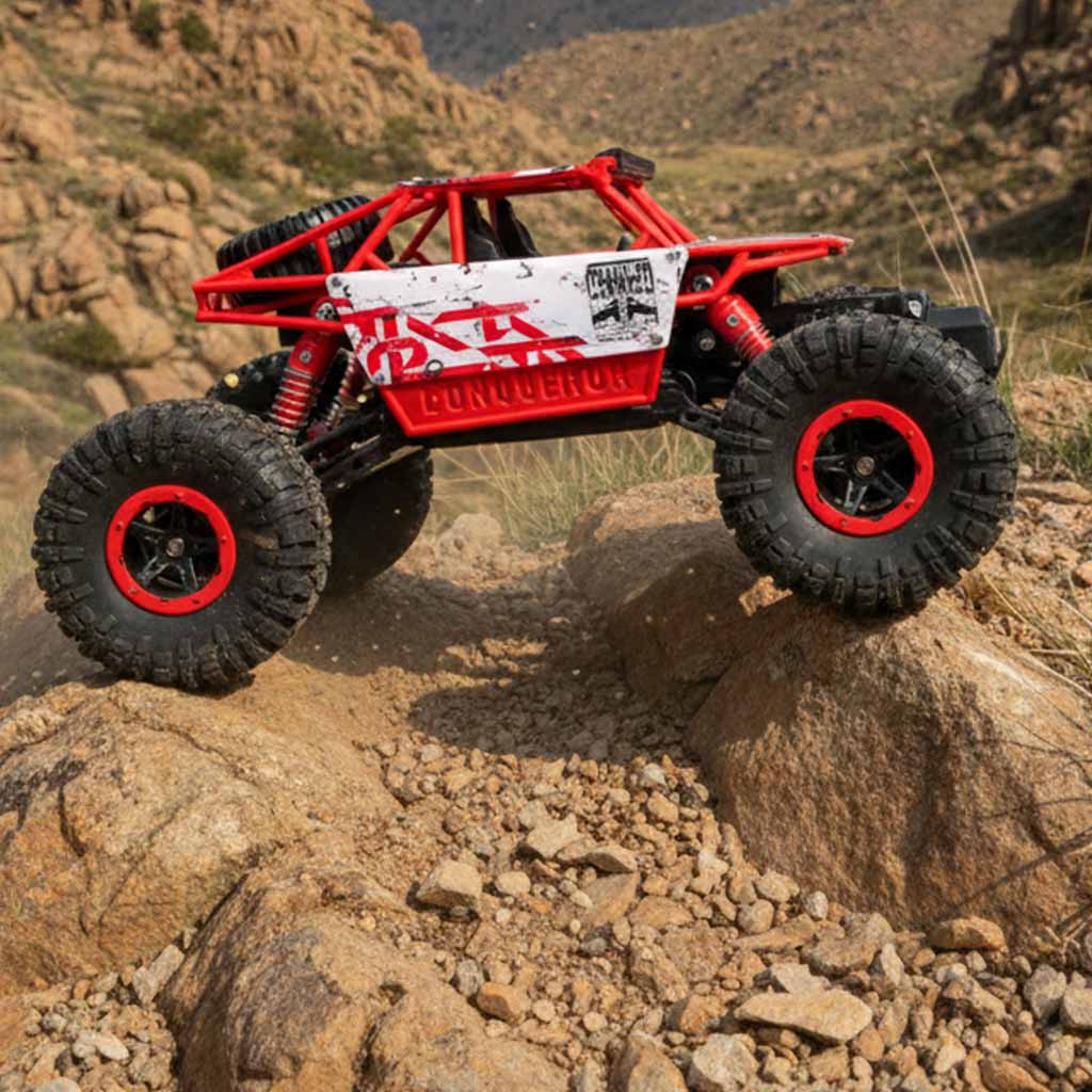 Rc Car Rock Crawler Hb 2.4ghz 1:18 Red