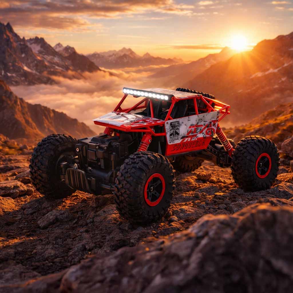 Rc Car Rock Crawler Hb 2.4ghz 1:18 Red
