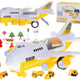 Avión transportador + 6 coches Vehículos de construcción Lado/delantero