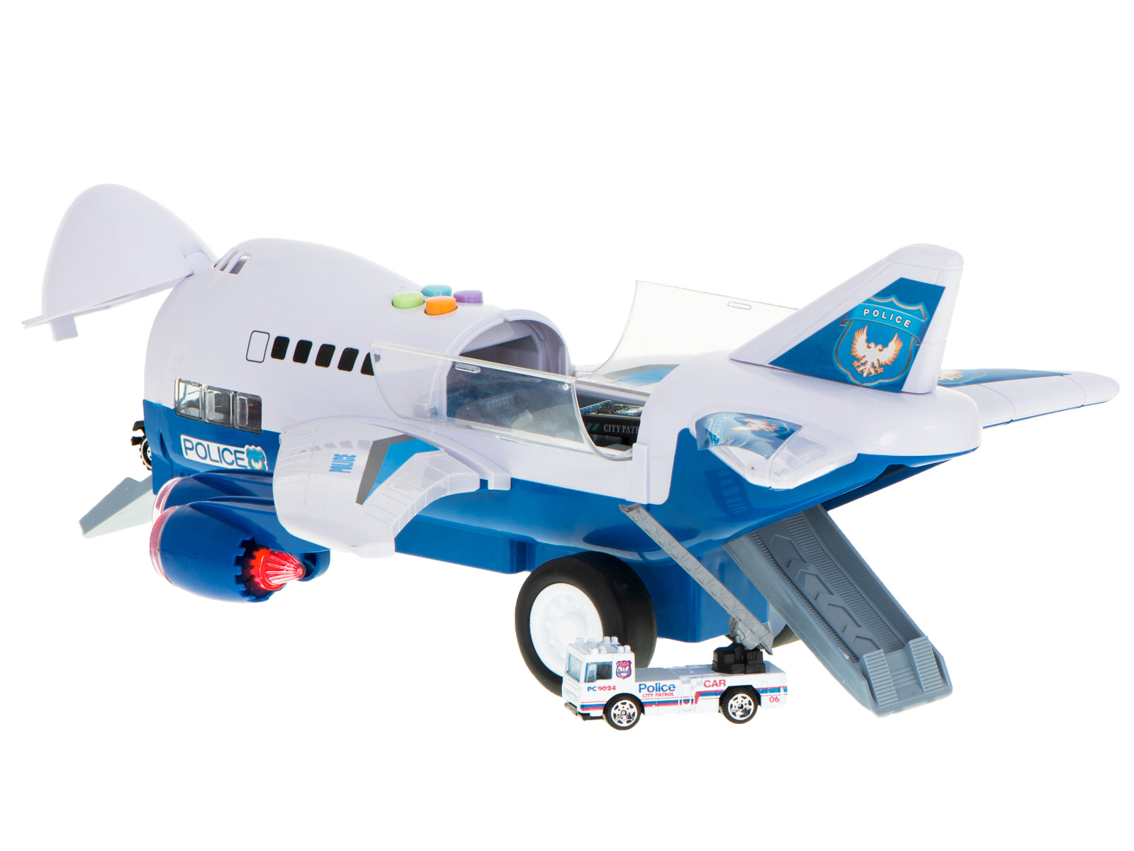 Transporter Plane + 6 Cars Police Side/front