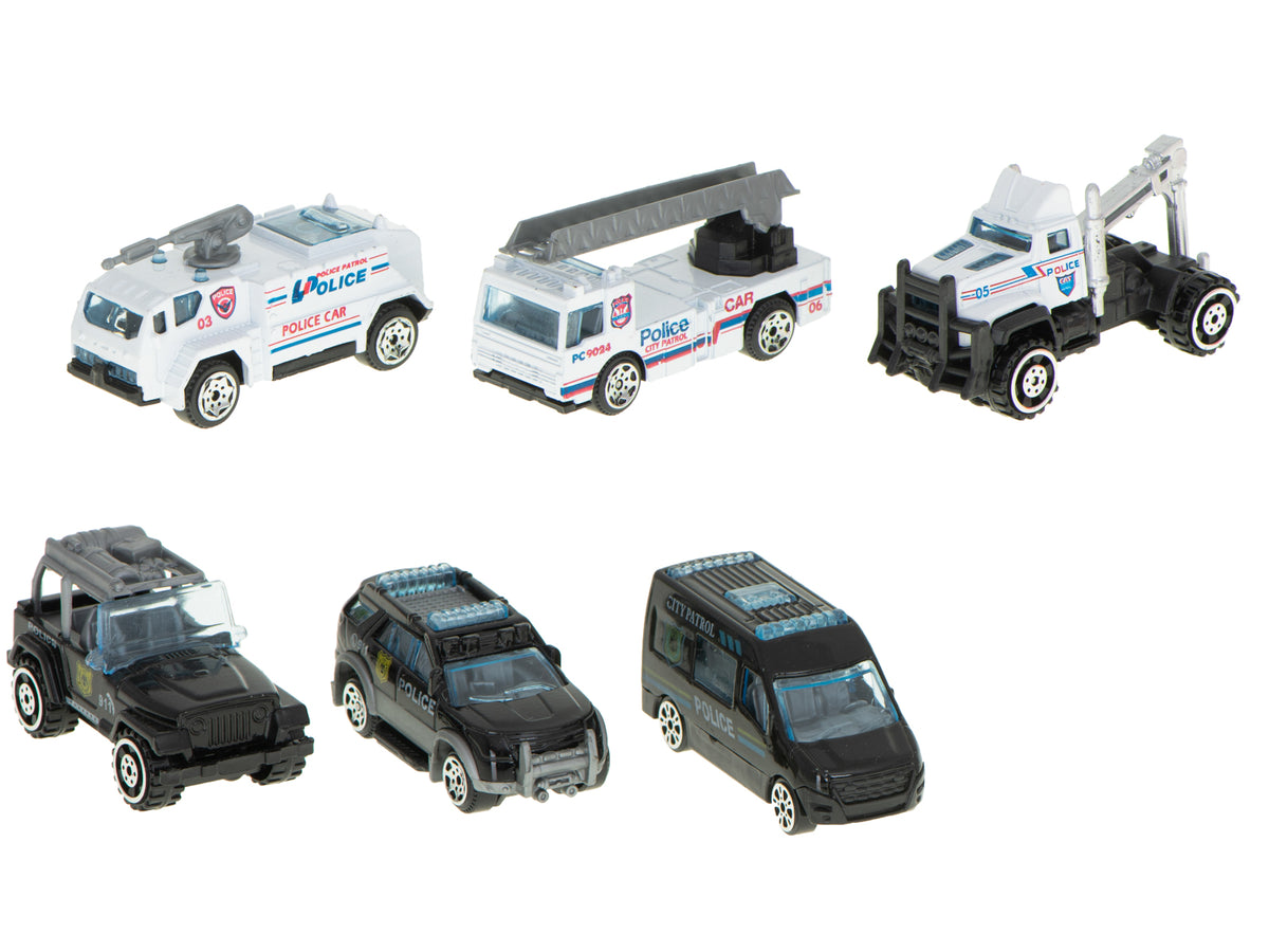 Transporter Plane + 6 Cars Police Side/front