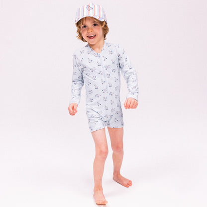 Swim Essentials Uv Swimsuit Boys - Blue - Little Seagull