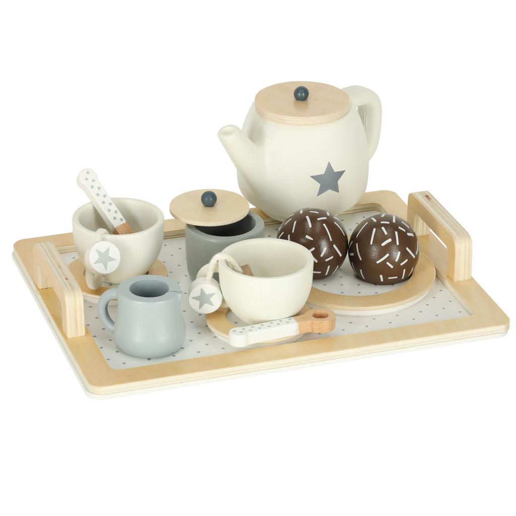 Servizio Caffè Set Di Piatti In Legno Per 2 Persone