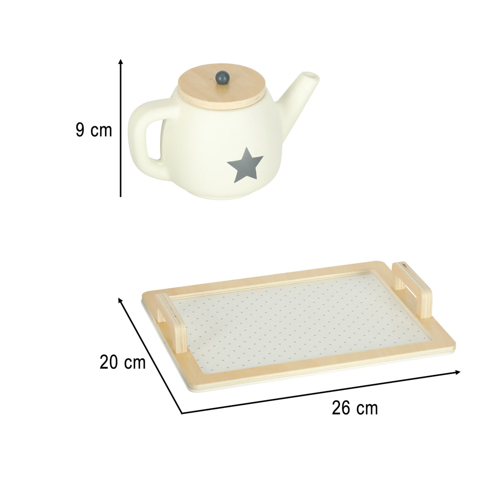 Servizio Caffè Set Di Piatti In Legno Per 2 Persone