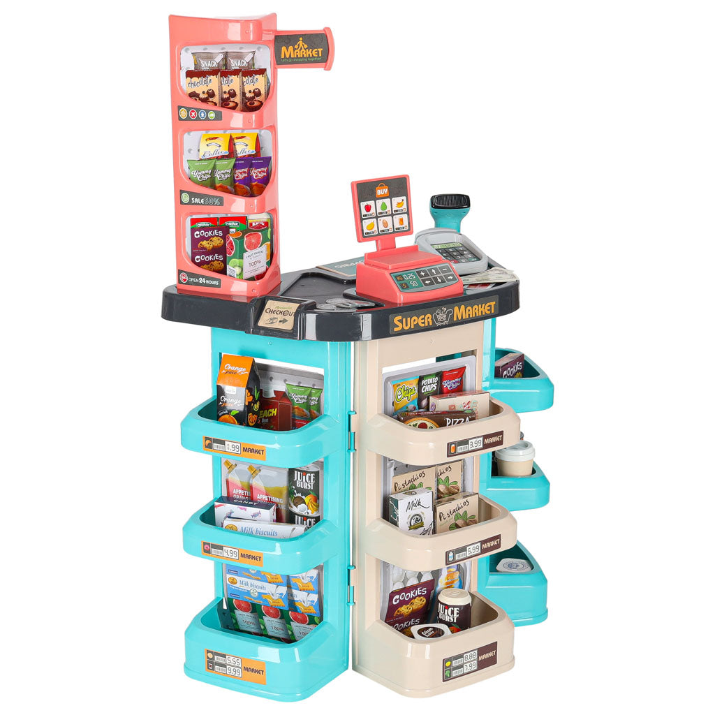 Supermarket Store Cash Register + Mint Cart
