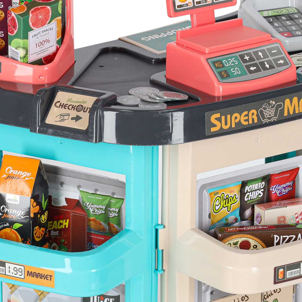 Supermarket Store Cash Register + Mint Cart