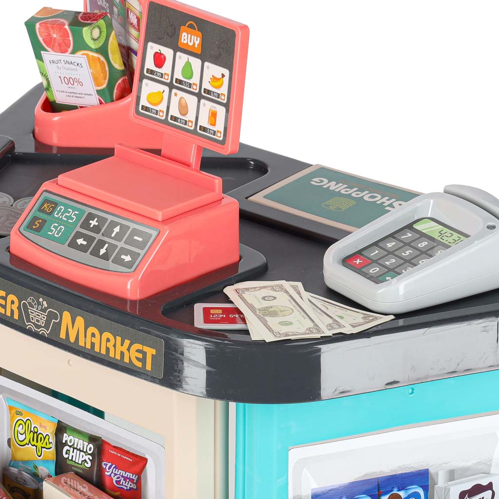 Supermarket Store Cash Register + Mint Cart