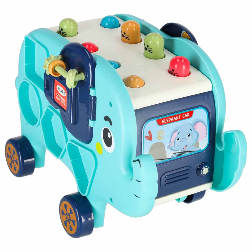 Martillo clasificador de bloques interactivo Montessori Elephant Pounder 26cm