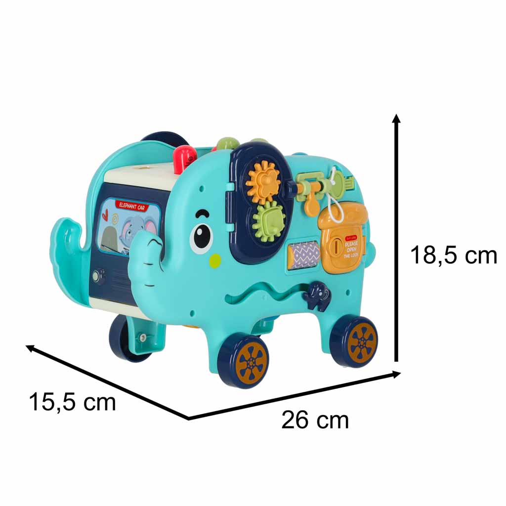 Martillo clasificador de bloques interactivo Montessori Elephant Pounder 26cm