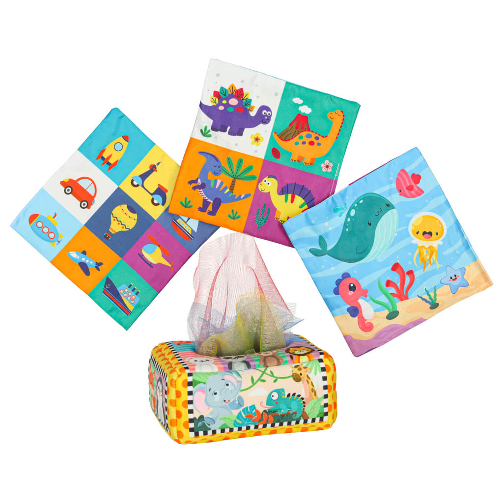 Sorter Tissue Box Sensory Montessori Plush Numbers Letters