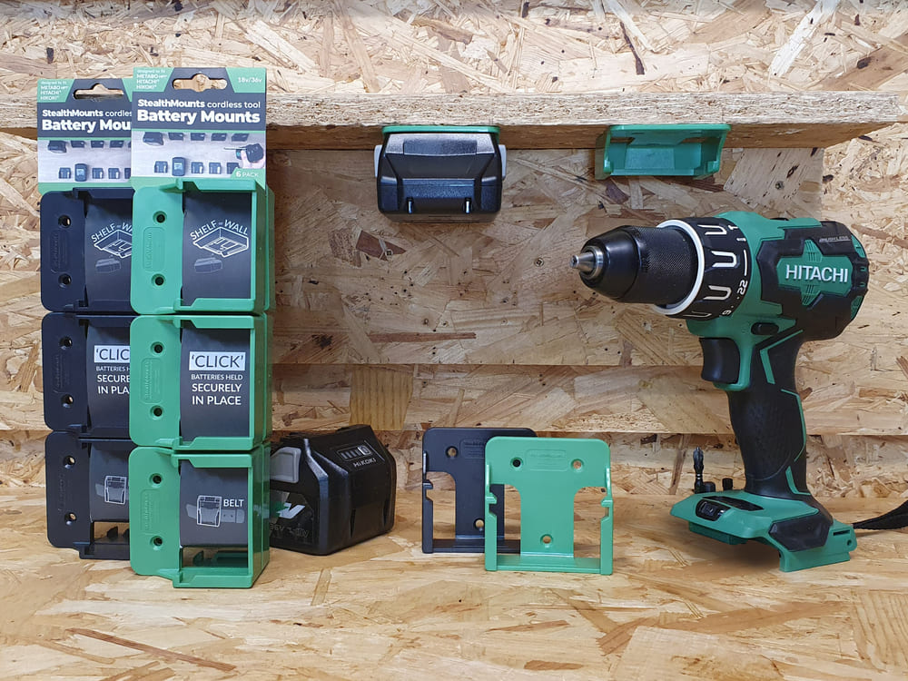 Стойки за батерии за 18v Hikoki Hitachi Metabo Hpt 6-pack Stealthmounts