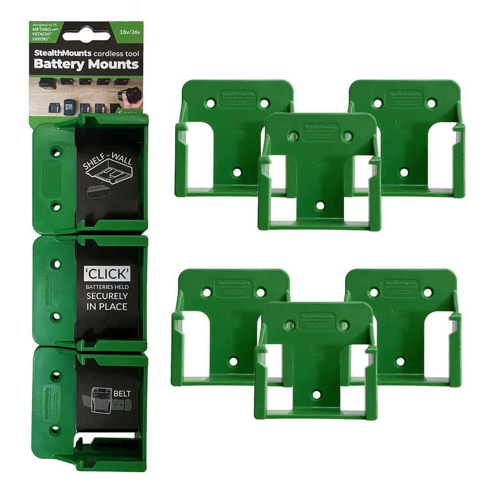 Стойки за батерии за 18v Hikoki Hitachi Metabo Hpt 6-pack Stealthmounts