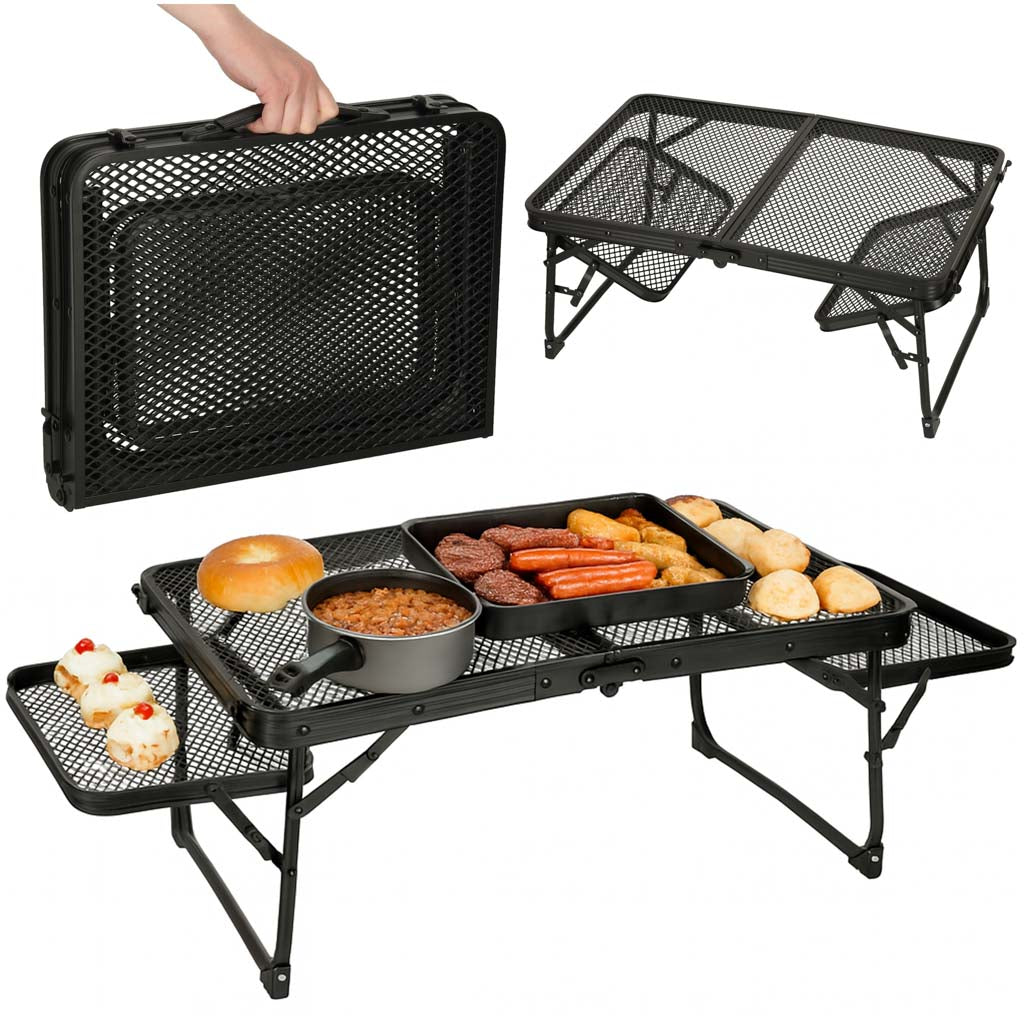 Luaro Travel Table Camping Catering Folding Table 87 X 60 X 40 X 27 Cm