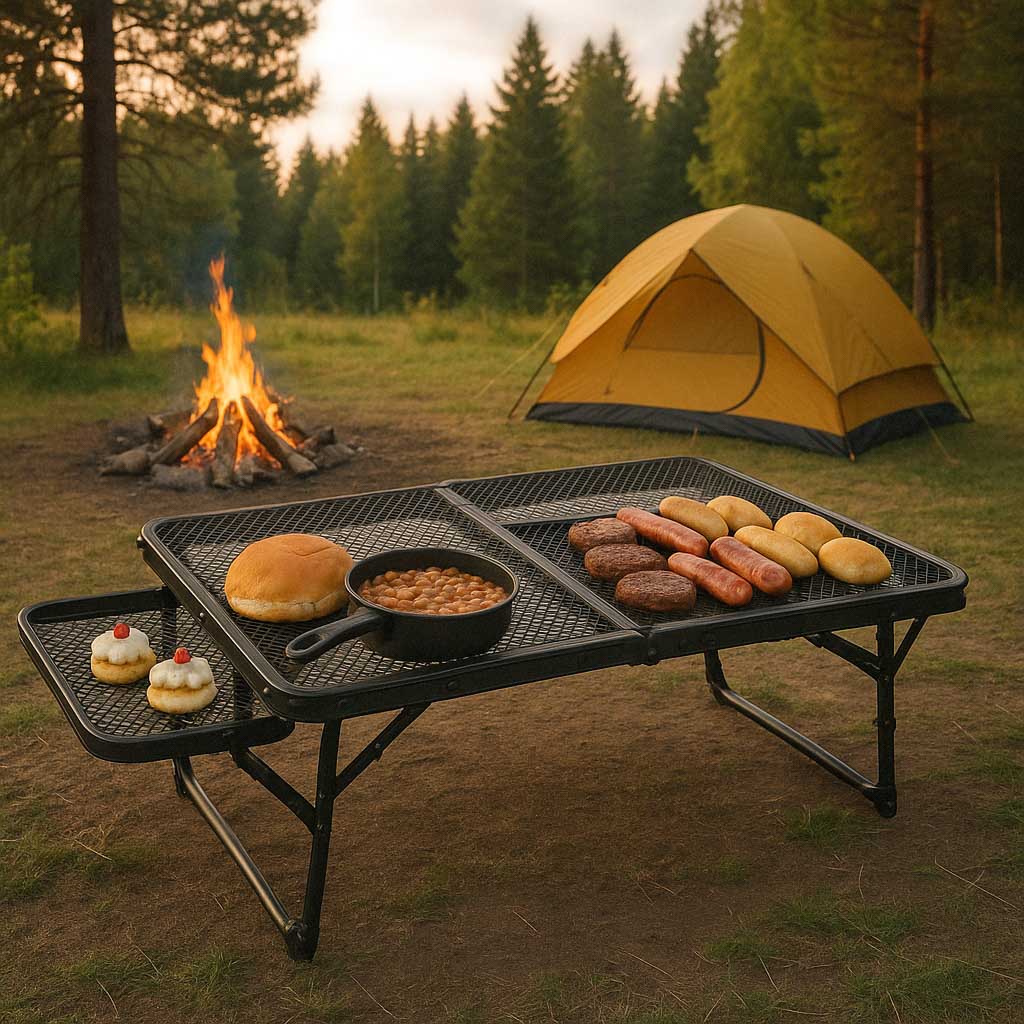 Luaro Travel Table Camping Catering Folding Table 87 X 60 X 40 X 27 Cm