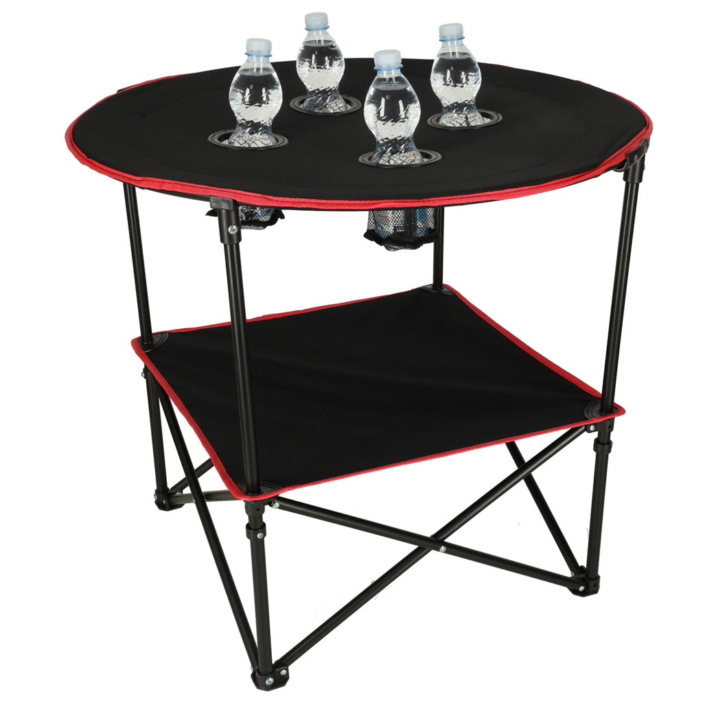 Travel Table Folding With Cover Black