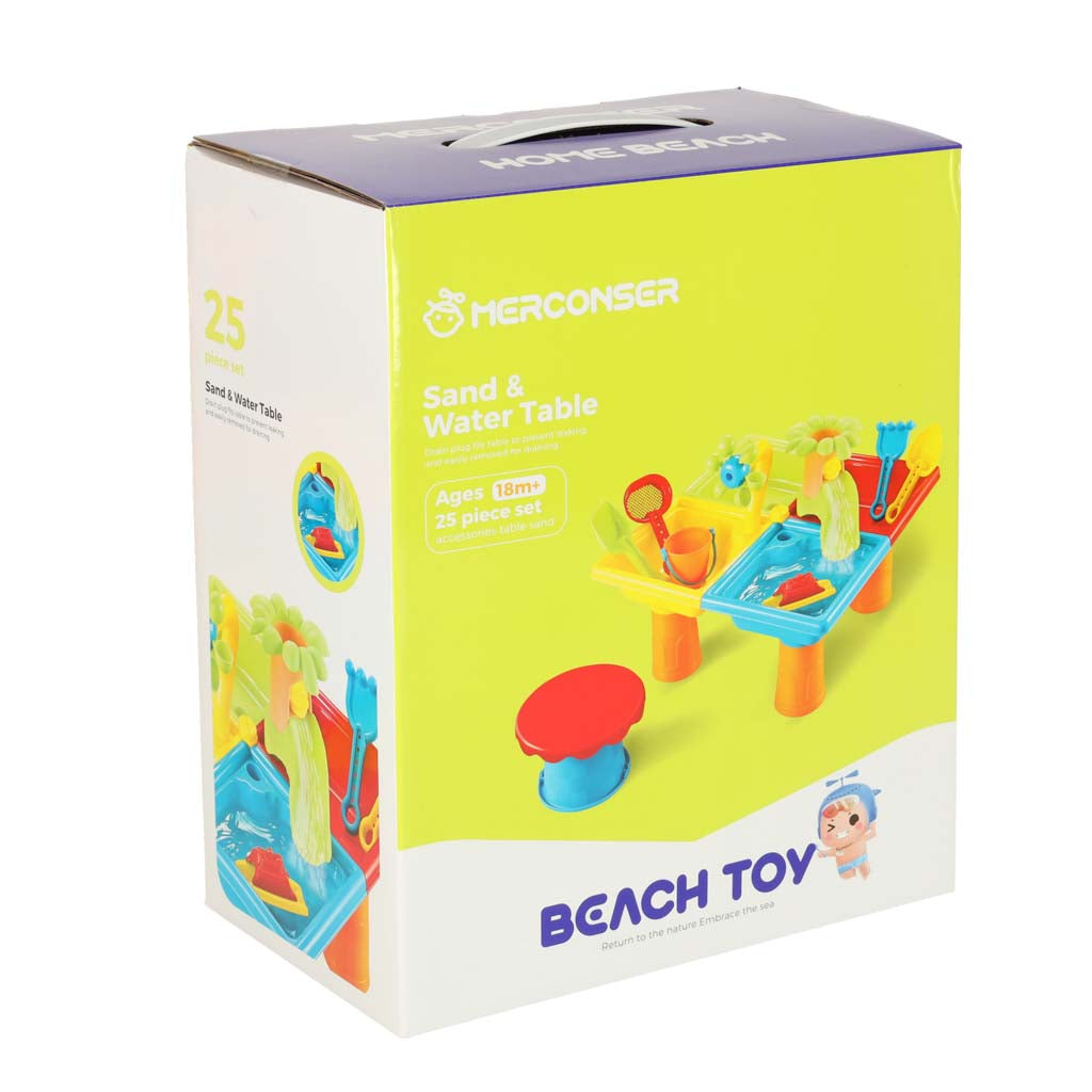 Water Table Four Parts Sandbox Shovel Watering Can Stool