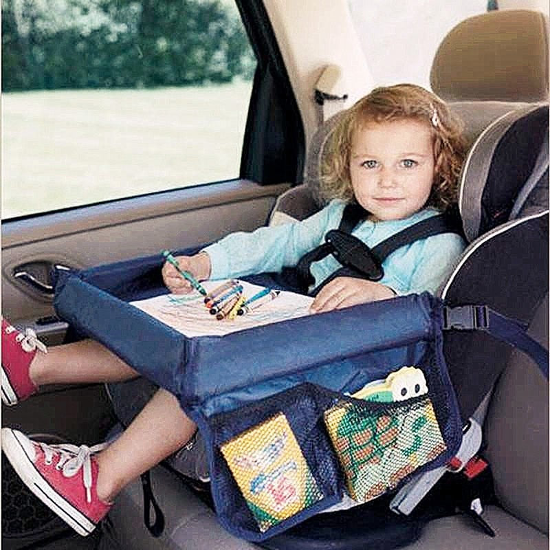 Waterproof Table For Car Seat Black