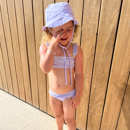 Swim Essentials solhatt - Lila - Leopard
