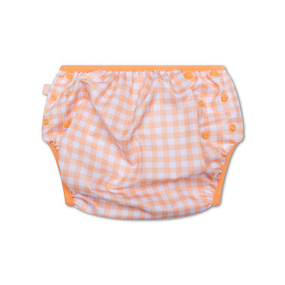 Plávacie plienky Swim Essentials - oranžová/biela - mriežka Sunset