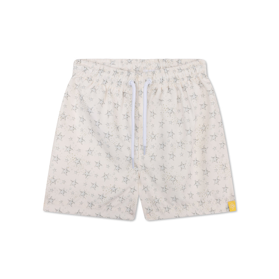 Swim Essentials svømmeshorts - Hvid - Stjerner