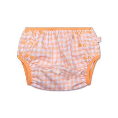 Plávacie plienky Swim Essentials - oranžová/biela - mriežka Sunset