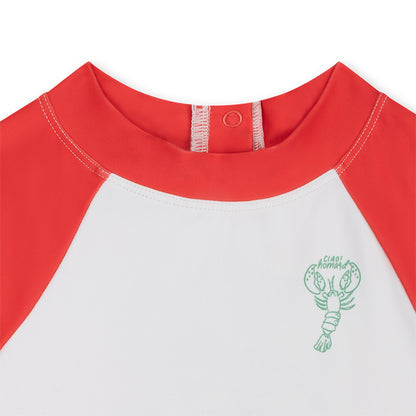 Swim Essentials plavecké tričko s krátkým rukávem – červené – úlovek dne