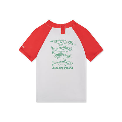 Swim Essentials plavecké tričko s krátkým rukávem – červené – úlovek dne