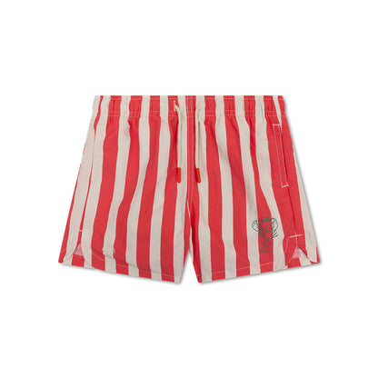 Swim Essentials Swim Shorts - Beige/red - Lobster Stripe - Adult