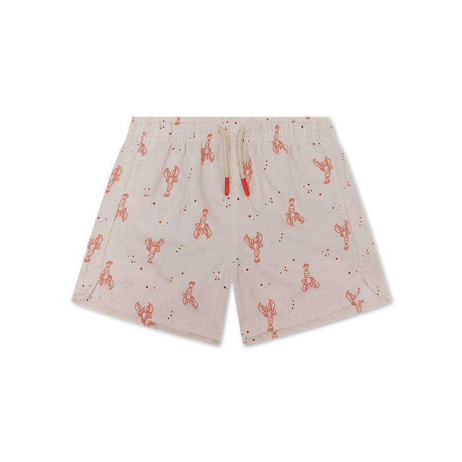 Swim Essentials Swim Shorts - Beige/red - Little Lobster