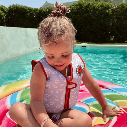 Swim Essentials Swim Vest - Lila Leopard - 3/6 Years