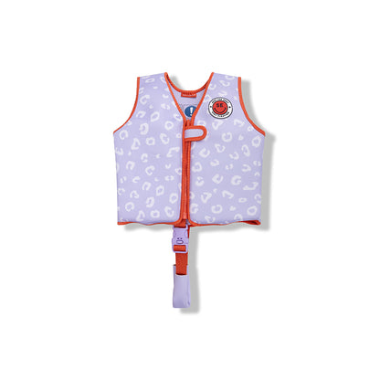 Swim Essentials Swim Vest - Lila Leopard - 3/6 Years