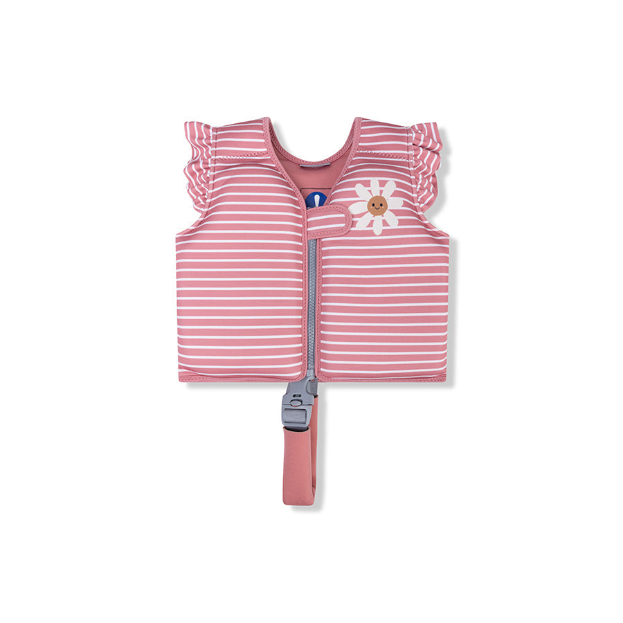 Swim Essentials Swim Vest - Red/white - Daisy Flower