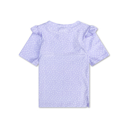 Swim Essentials Swimming T-shirt - Short Sleeve - Lila - Leopard