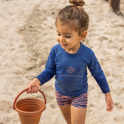 Swim Essentials Swimming T-shirt - Long Sleeve - Dark Blue - Pure Tone