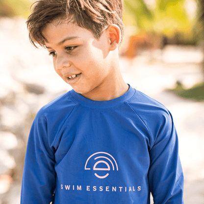 Swim Essentials Swimming T-shirt - Long Sleeve - Dark Blue - Pure Tone